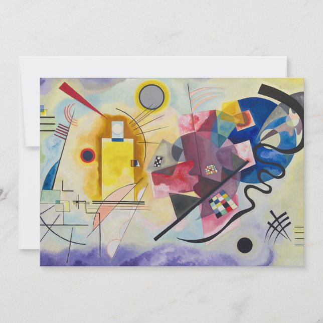 Convites Amarelo, Vermelho, Azul por Wassily Kandinsky (Frente)