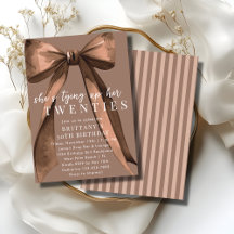 Amarrando Meus 20 Anos Laço Marrom Coquete 30º Ani