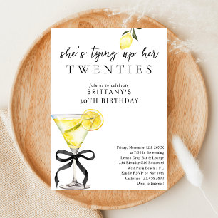 Convites Amarrando Meus 20 Anos Lemon Drop Martini 30º Aniv