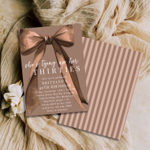 Amarrando Meus 30 Laço Coquete Marrom Aniversário 