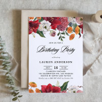 Amaryllis Botânico e Mães Floral Aniversário