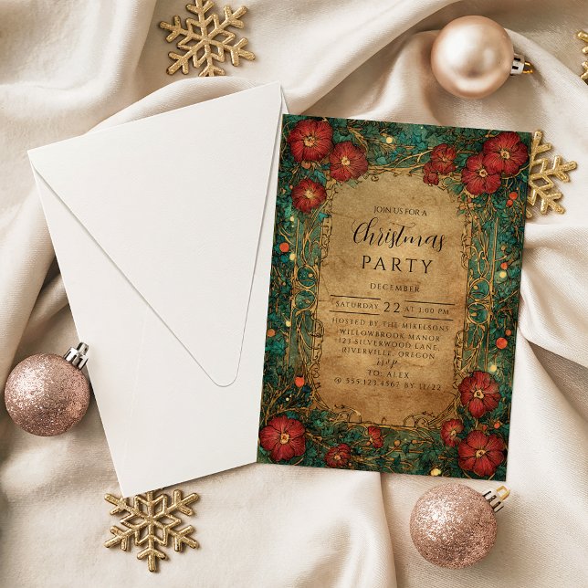Convites Amaryllis Vitória Holly Natal (Criador carregado)
