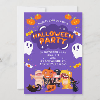Convites Amazing Halloween Party Inivitation
