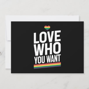 Convites Ame quem você quer que o Rainbow Orgulho gay Flag 