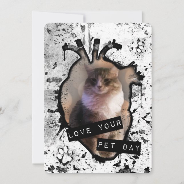 Convites Ame seu dia de estimação (Frente)