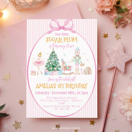 Convites Ameixa Doce Natal Noivador Laço Rosa Aniversário