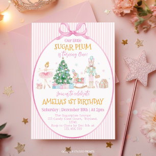 Convites Ameixa Doce Natal Noivador Laço Rosa Aniversário