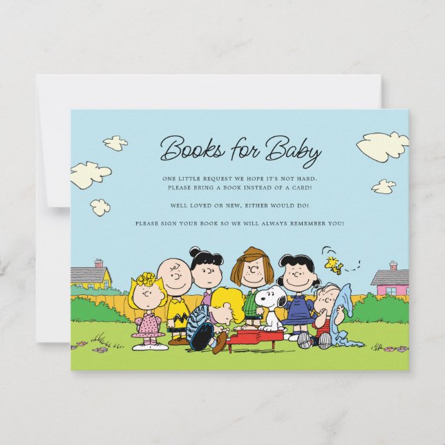 Convites Amendoins | Charlie Brown & Gang Books para Bebê (Frente)