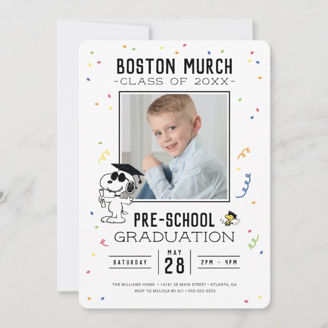 Convites Amendoins | Formatação de esnoopia e de madeira (Frente)