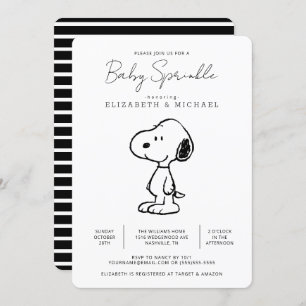 Convites Amendoins Snoopy - Bebê Sprinkle