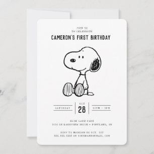 Convites Amendoins   Snoopy Birthday