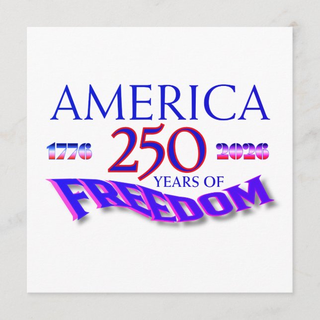 Convites América 250 Anos de Liberdade (Frente)