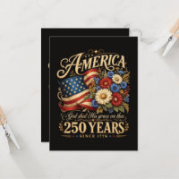 América 250 Anos Desde 1776 Presente Floral Patrió