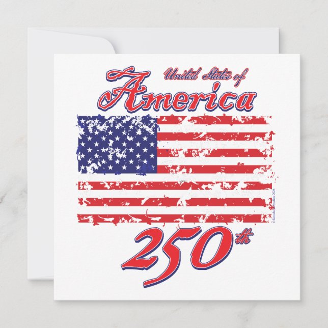 Convites América Celebra 250 anos (Frente)