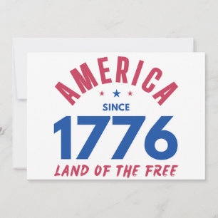 CONVITES AMÉRICA DESDE 1776 TERRA DA LIBERDADE