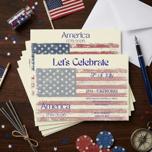 Convites América Patriótica 1776 - 2026 Celebração da Bande