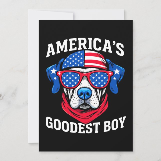 Convites America’s Goodest Boy Dog (Frente)