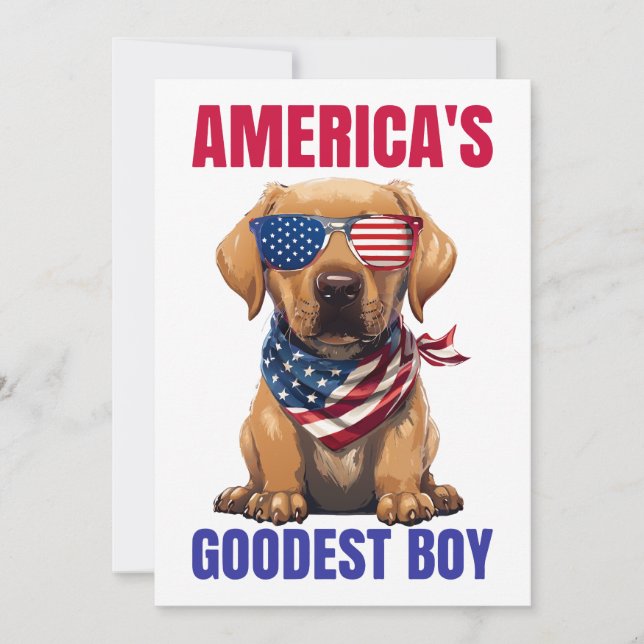 Convites America’s Goodest Labrador (Frente)
