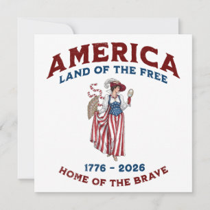 Convites América Vintage 250º Aniversário 1776-2026