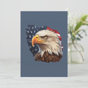 Convites American Flag Bald Eagle