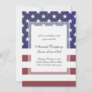 Convites American Patriot Classic Stars e Stripes Bandeira 
