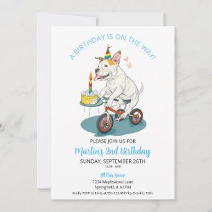 Convites American Staffordshire no Bolo de Aniversário de F