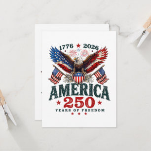 Convites Americano 250º Aniversário EUA Patriótico 4 de Jul