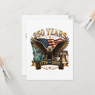 Convites Americano 250º Aniversário EUA Patriótico 4 de Jul
