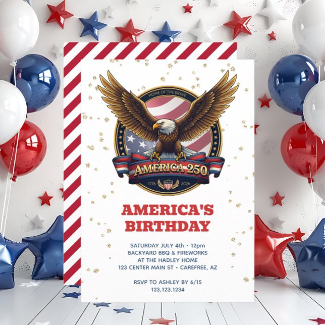Convites America's 250th Birthday (Criador carregado)