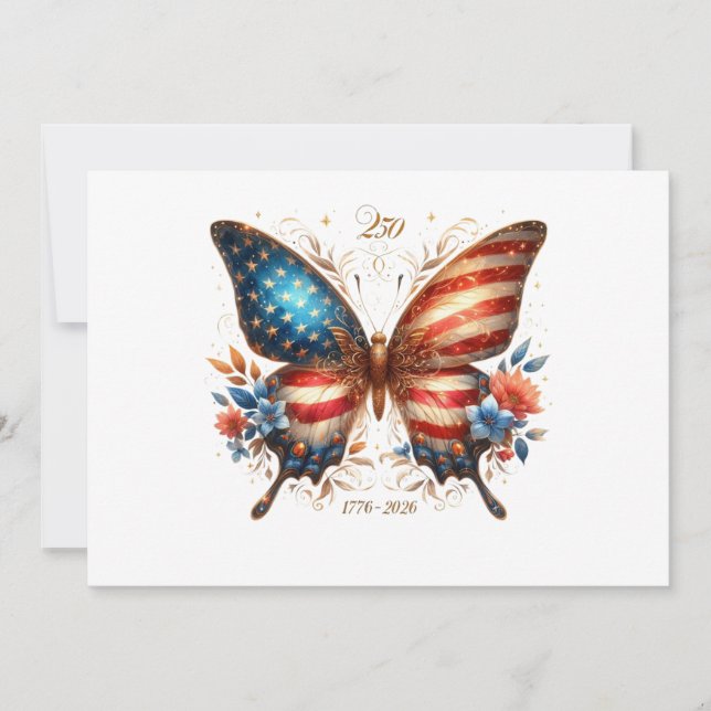 Convites America's 250th Birthday Anniversary 1776 2026 (Frente)