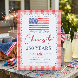 Convites America's 250th Birthday Party Invitation