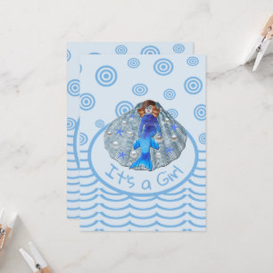 Convites Americus Mermaid Shell é uma garota