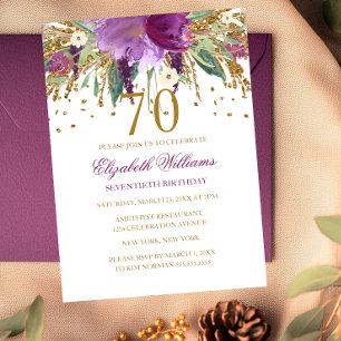 Convites Ametist 70 Ametist Floral Glitter