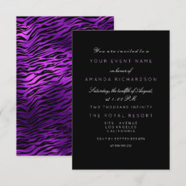 Convites Ametista Roxo, Tigre, Negra, Nascimento Mínimo Bra