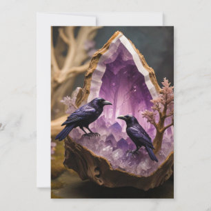 Convites Ametyst Crystal - Crows Blackbird Ravens