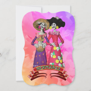 Convites Amigas Calavera Dia Dos Mortos