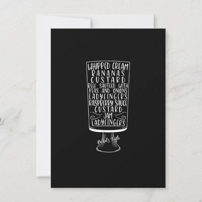 Convites Amigos, Ação de Graças, o rifle de Rachel chicotea (Frente)