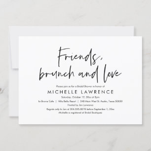 Convites Amigos, Brunch e Amor, Chá de panela Casual