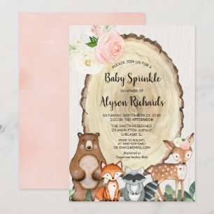 Convites Amigos da floresta russa do bebê borrifada