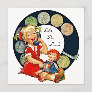 Convites Amigos de Longo Tempo do Retro VAMOS Do Lunch