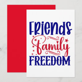 Convites Amigos, Família e Liberdade