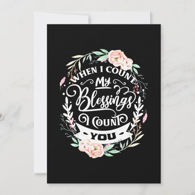 Convites Amigos Quando Eu Conto Minha Bênção (Frente)