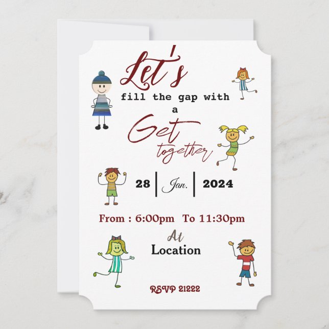 Convites Amigos se reunindo (Frente)