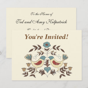 Convites Amish Birds Cottage Chic Distlefink