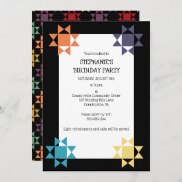 Convites Amish Quilt Impressão Quiling Themed Custom Party