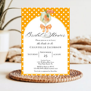 Convites Amor à Primeira Espuma Laranja Bridal Shower Espum