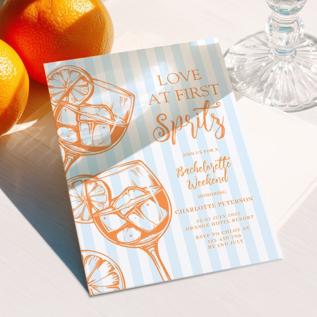 Convites Amor à Primeira Spritz Aperol Despedida de Solteir (Criador carregado)