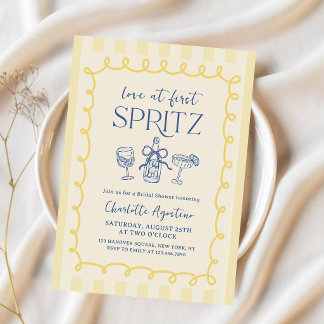 Convites Amor à Primeira Spritz Festa de Noivado de Verão