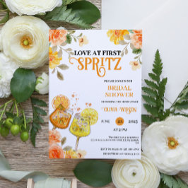 Convites Amor à Primeira Spritz Floral Cocktail Chá de Noiv