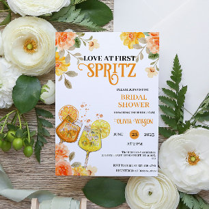 Convites Amor à Primeira Spritz Floral Cocktail Chá de Noiv